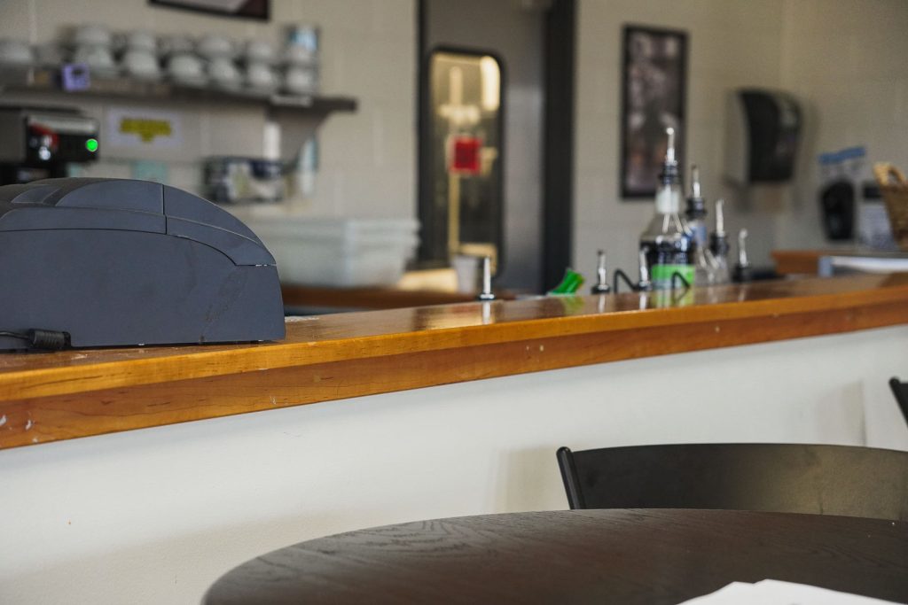 Front desk bar of the restaurant
